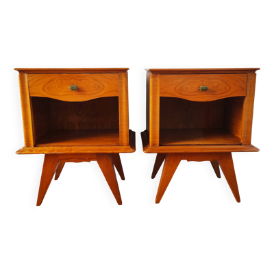 Paire de tables de chevets vintage 1950
