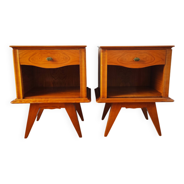 Paire de tables de chevets vintage 1950