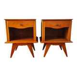Paire de tables de chevets vintage 1950