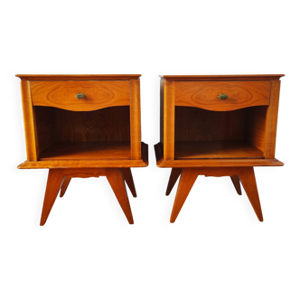 Paire de tables de chevets vintage 1950