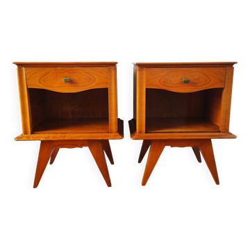 Paire de tables de chevets vintage 1950