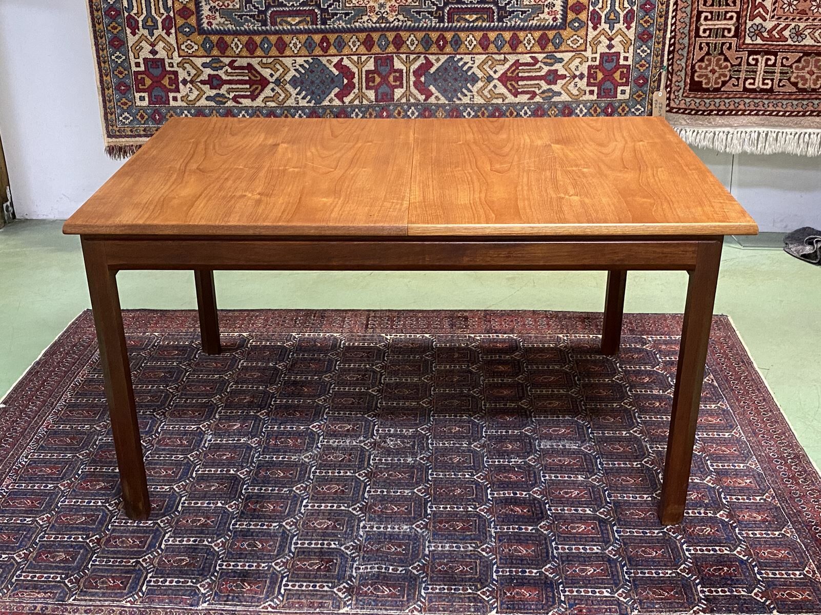 70s English teak table with a butterfly extension