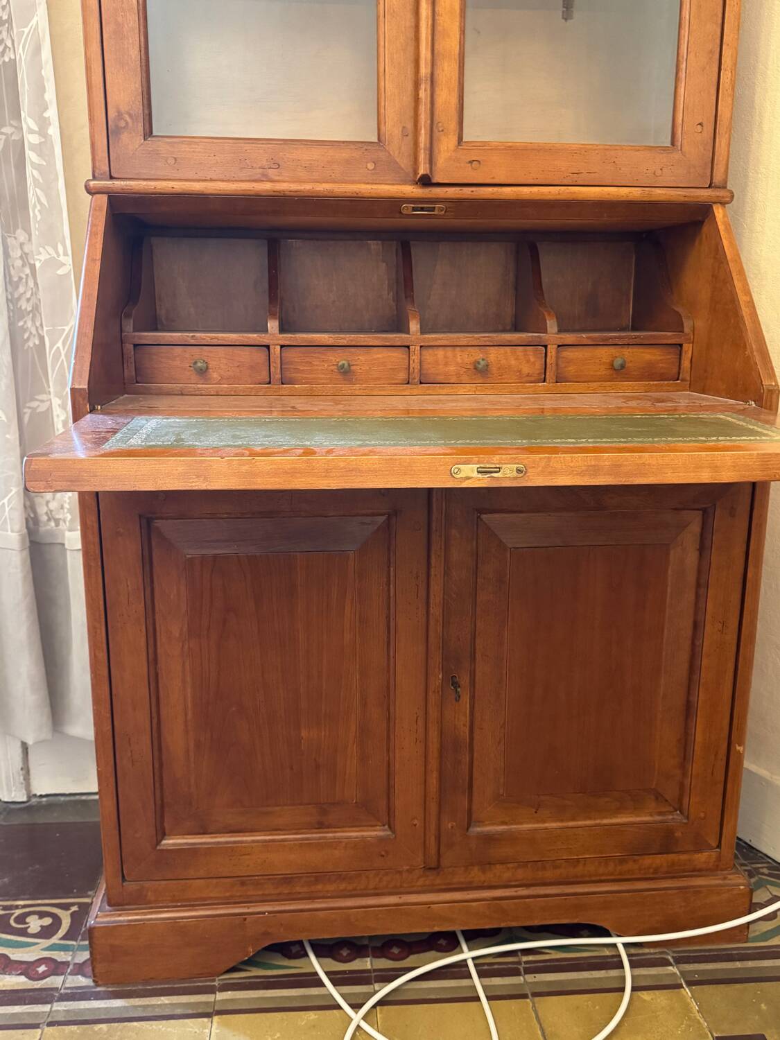 Louis Philippe style antique display cabinet