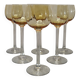6 verres à vin ambrés en cristal