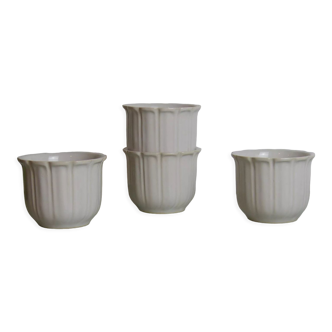 Set de 4 tasses blanches en céramique