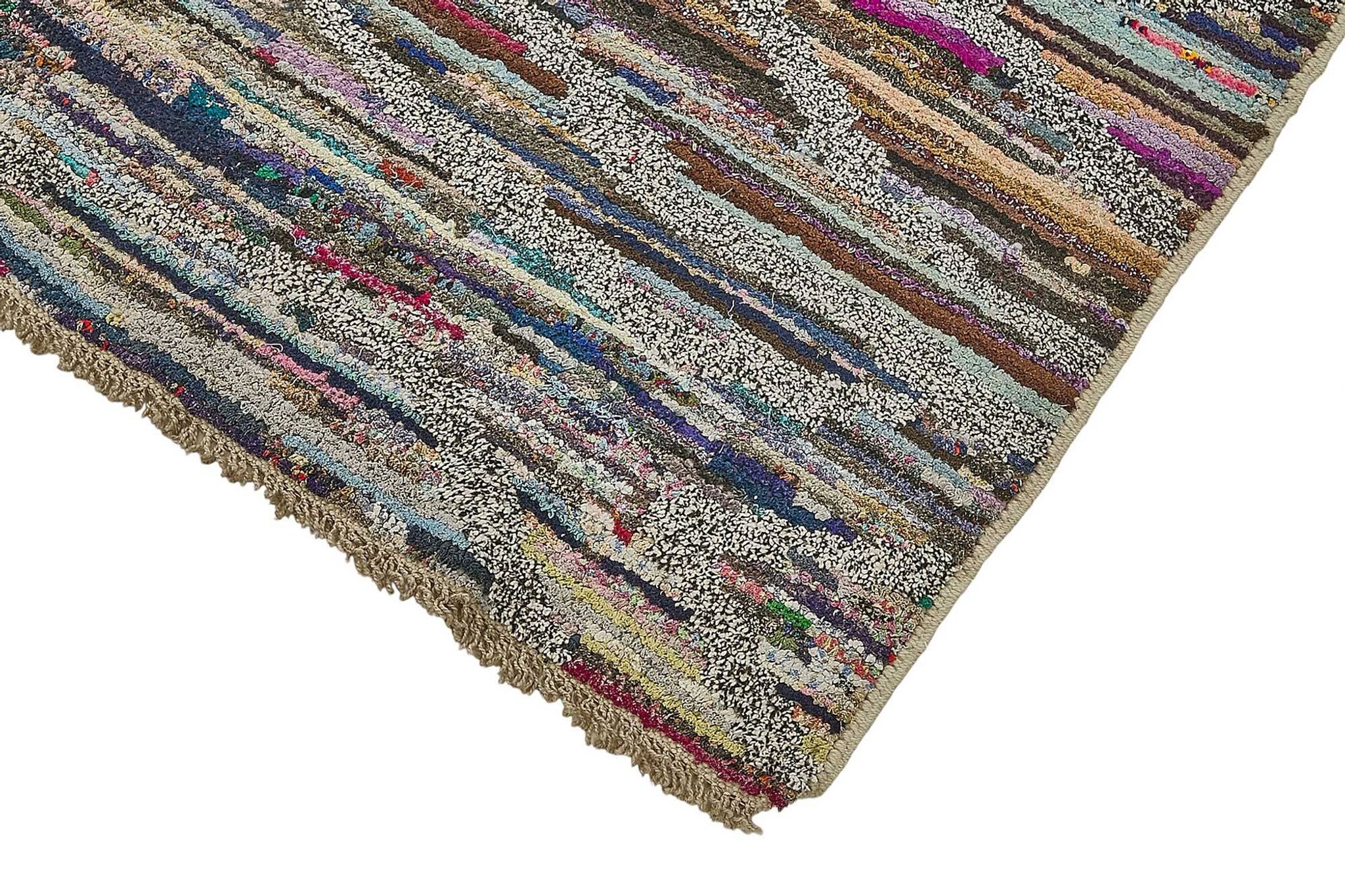 Tapis boho recyclé turc fait main 175 cm x 251 cm