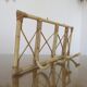 Bamboo rattan coat rack, 3 hooks 70s