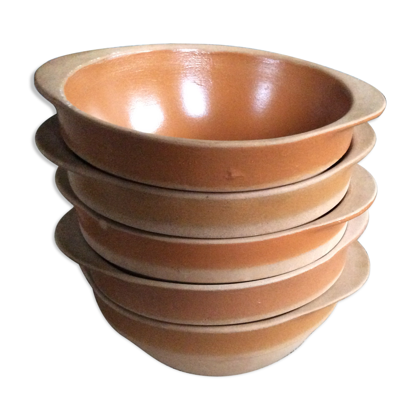 Series of 5 stoneware bowls