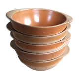 Series of 5 stoneware bowls