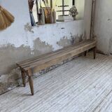 Pair of 1950 benches with oak and beech slats