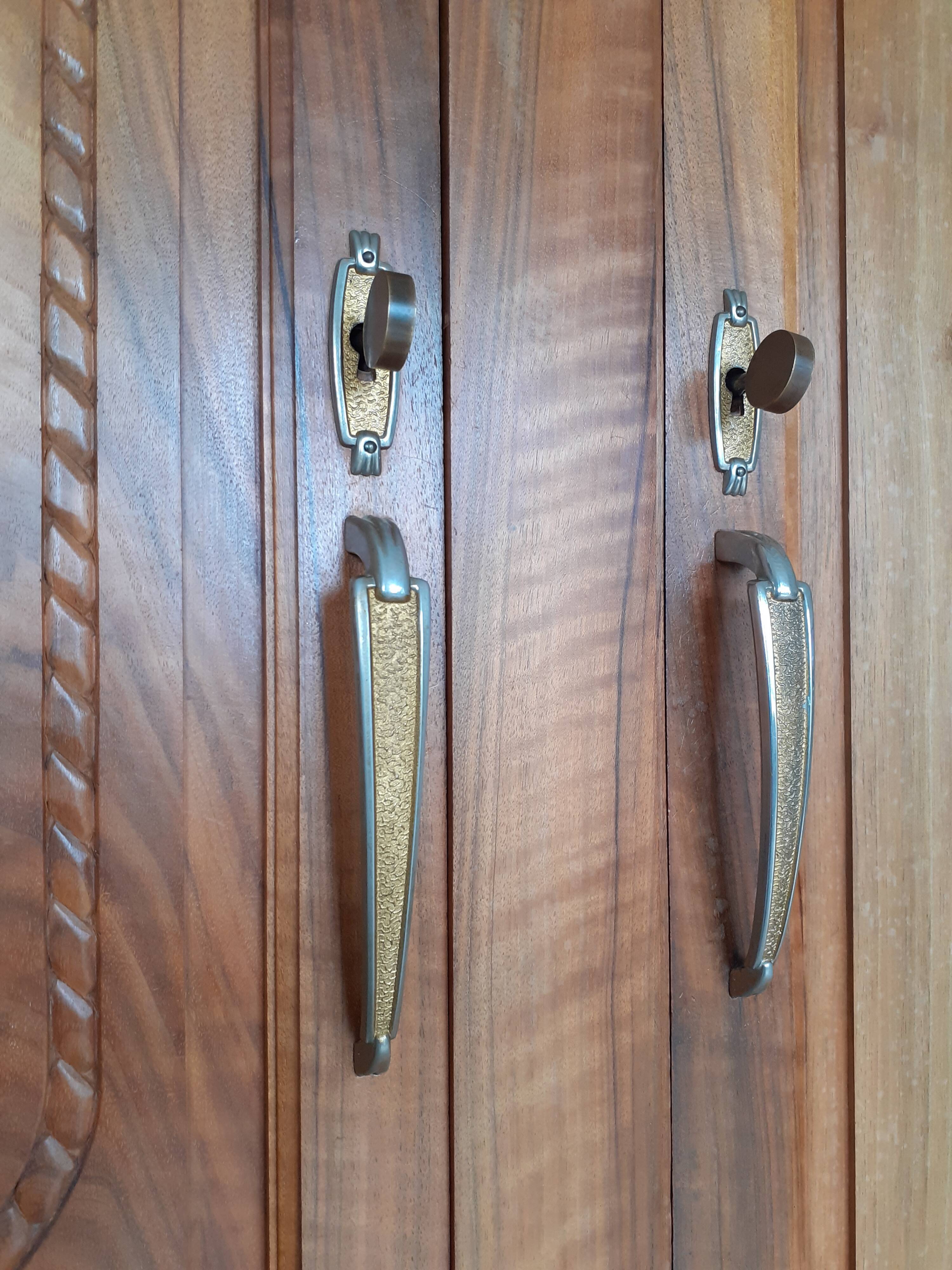 Art Deco walnut wardrobe
