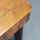 1930s Art Deco Extendable Dining Table in Walnut Finish , Czechoslovakia