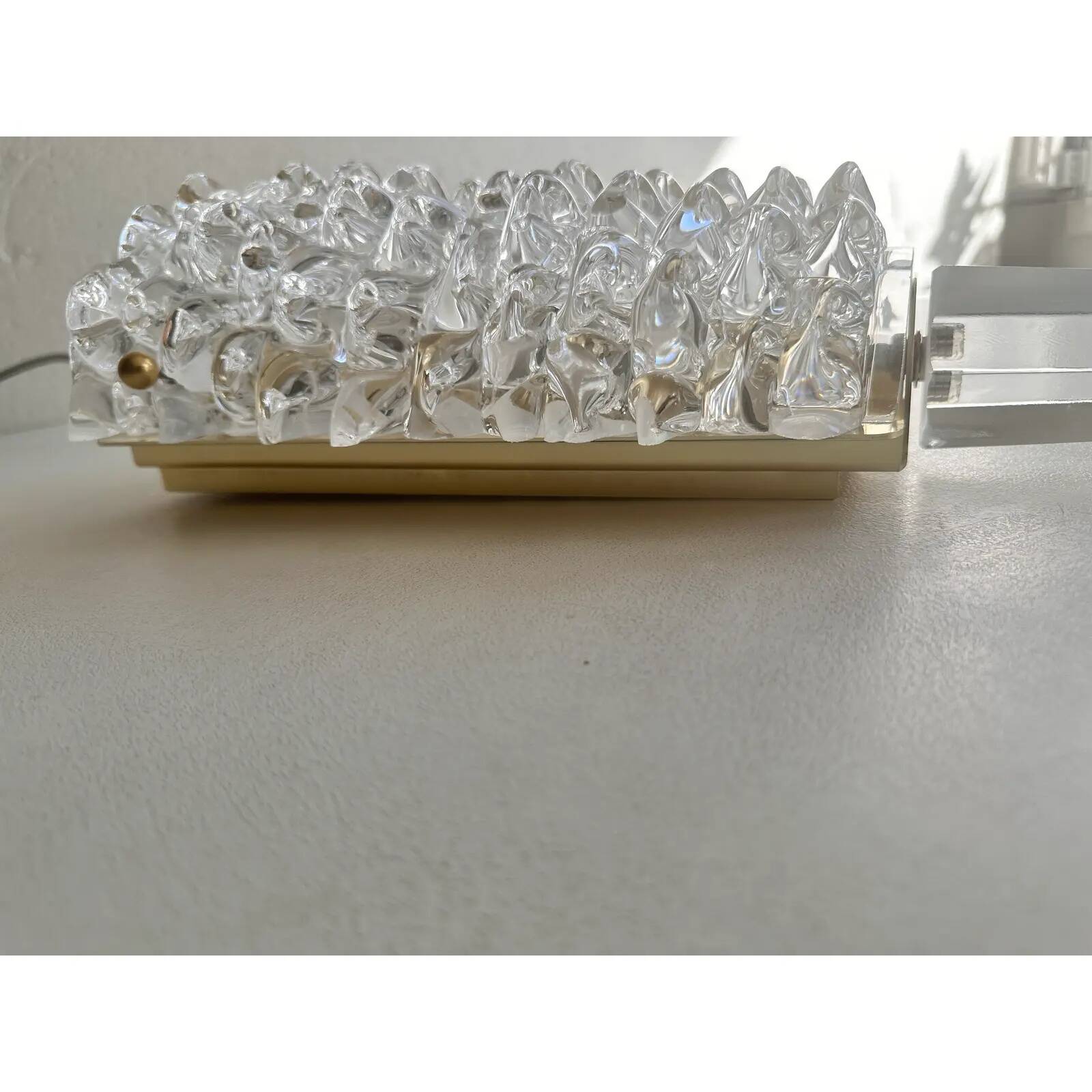 Handcrafted Clear Rostrato Murano Glass Wall Sconces — Barovier Inspired