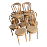 12 chaises bistrot assises cannées