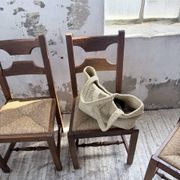 Set 4 chaises rustiques chêne De puydt, Belgique 1970