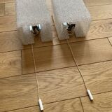 Pair of perspex wall lights