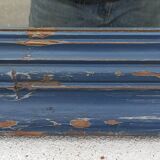 Old blue wooden mirror