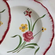 6 vintage deep plates Terre de Fer Salins model Pierrette