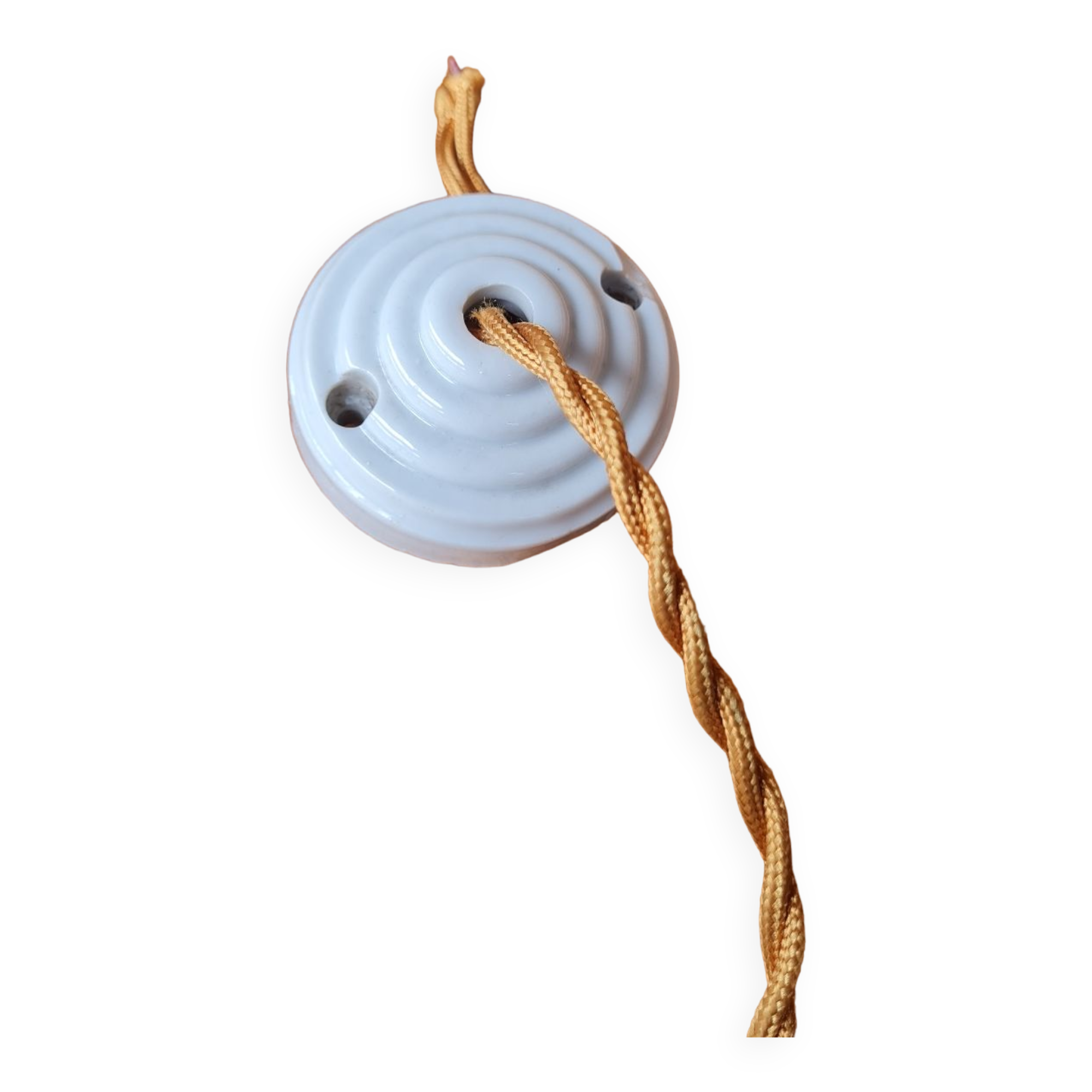 Large white opaline pendant light