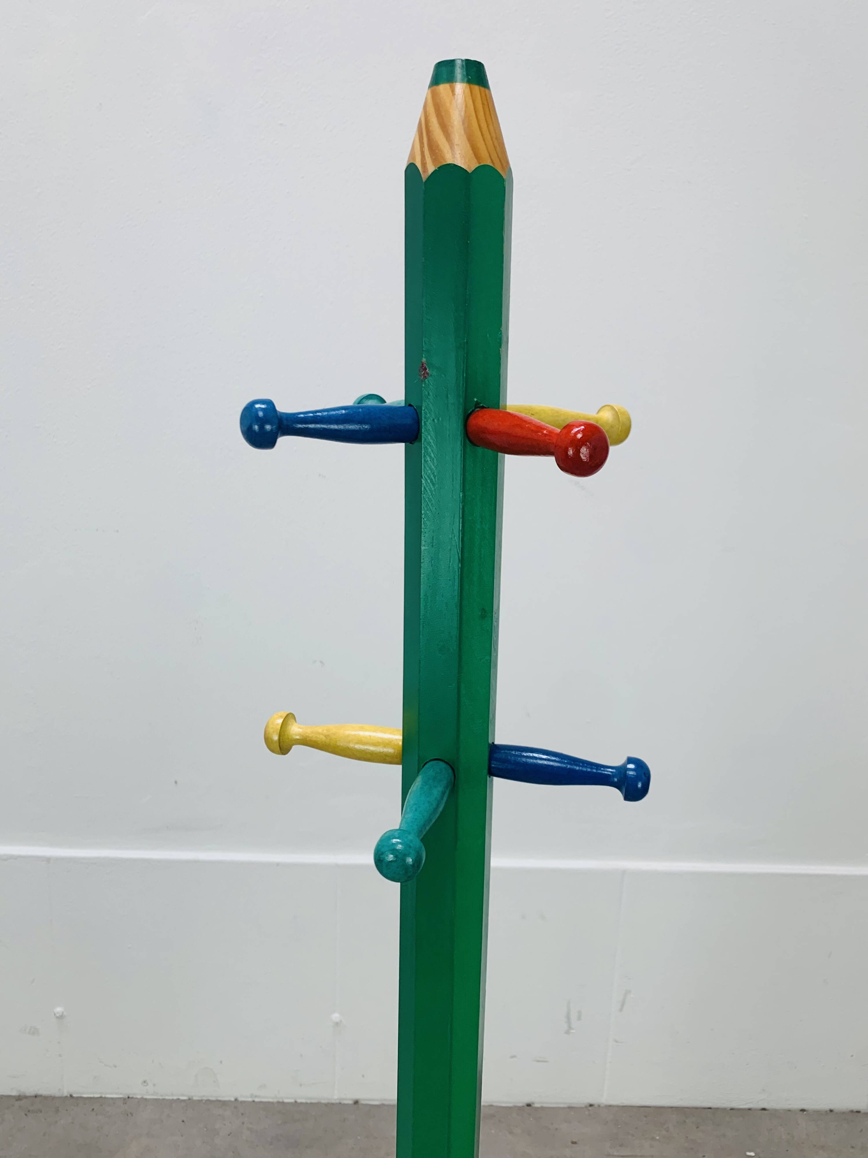 Pencil coat rack by Pierre Sala, for children