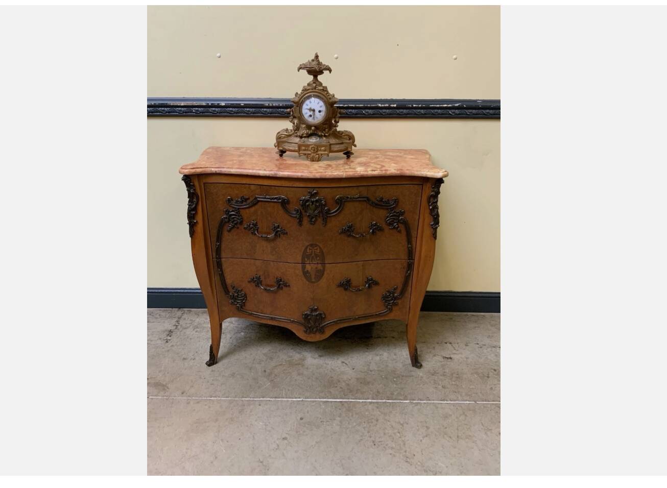 Antique - Vertiko, chest of drawers, inlays - Art Nouveau