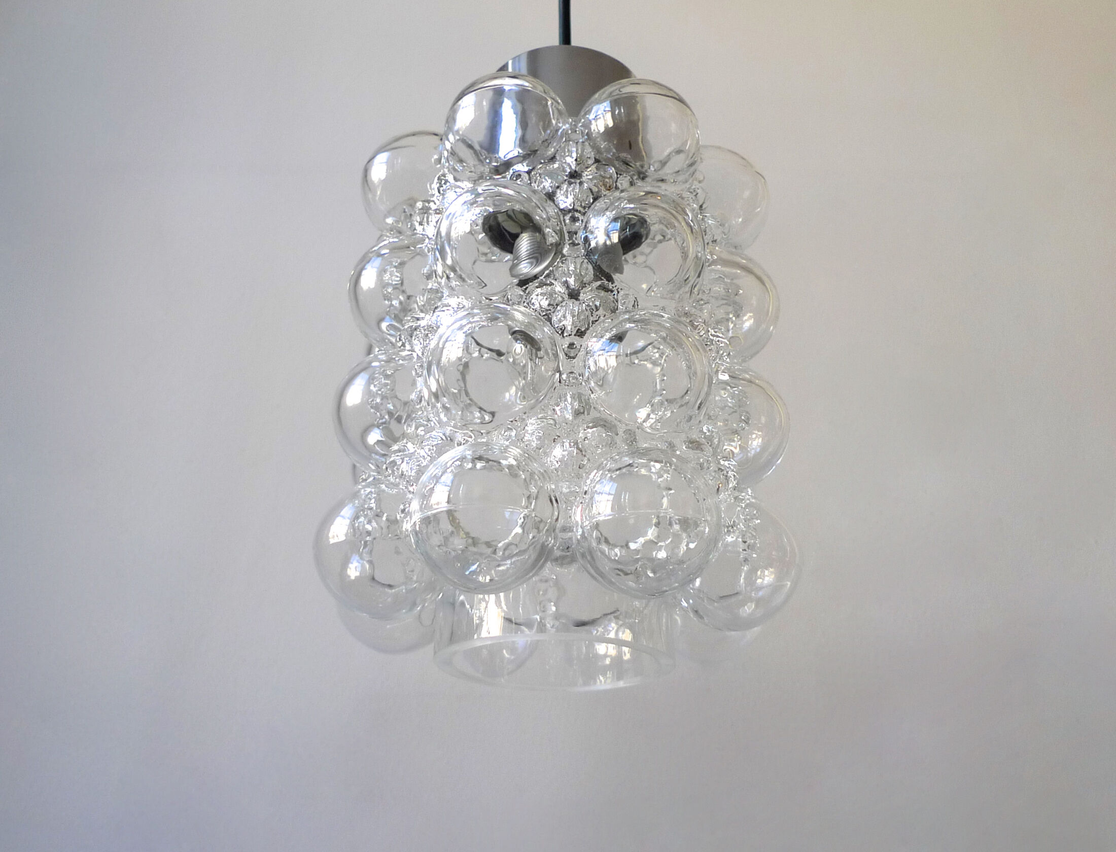 Bubble glass hanging lamp by Helena Tynell for Limburg Glashàtte, 1960s
