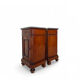 A pair of antique walnut bedside tables from the 1890s.