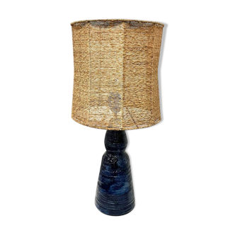 Blue ceramic lamp