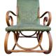 Set de 2 rocking-chairs style thonet en skaï vert