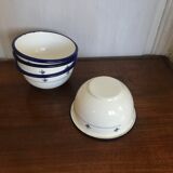Vintage enamelled tin bowls