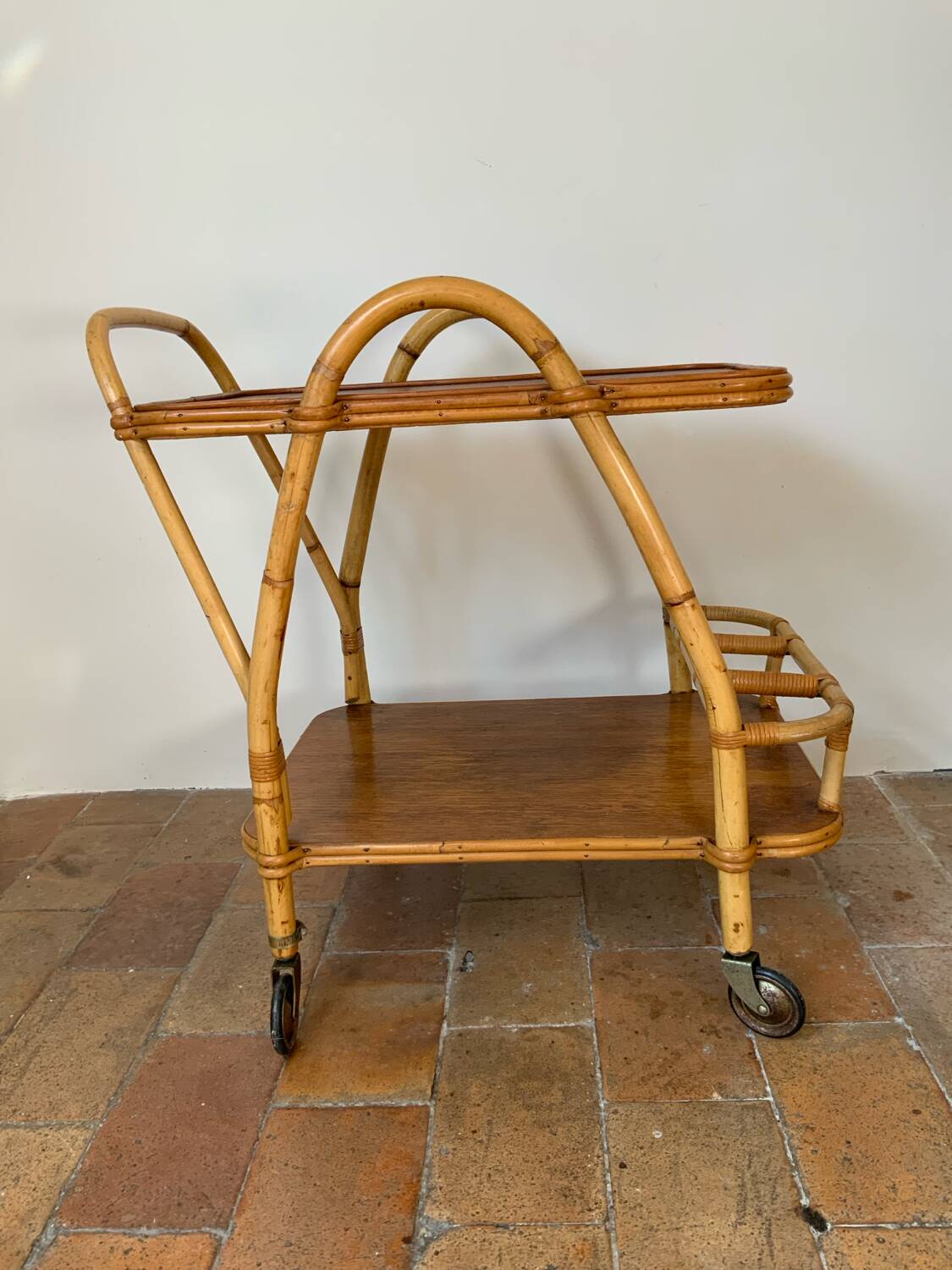 Desserte en rotin Selency