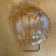 Series 9 Antique Bowls Moulded Glass Amber Iridescent Vintage #E077
