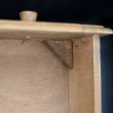 Small art deco chest of drawers in natural wood
