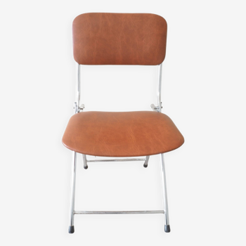 Folding chair in brown skai – eyrel