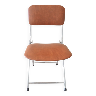 Folding chair in brown skai – eyrel