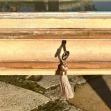 Coffee table/display cabinet in painted polychrome wood.