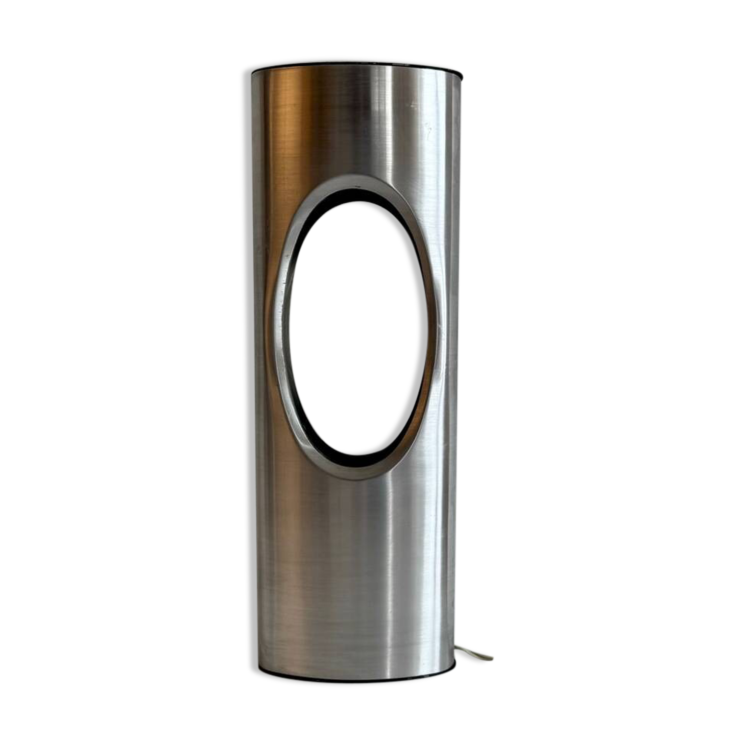 Vintage table lamp, aluminum, France 1970