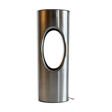 Vintage table lamp, aluminum, France 1970