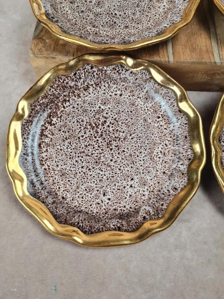 Set of 6 dessert plates – Marius Giuge Vallauris – Rare pieces & collection