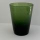 Carafe et 6 verres en verre vert bullé