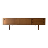 Scandinavian low sideboard in teak, 1970.