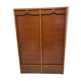 Meuble classeur à rideaux  double année 60-70