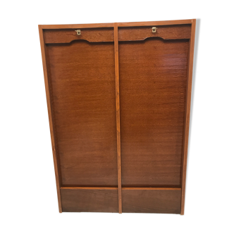 Meuble classeur à rideaux  double année 60-70