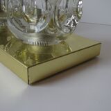 Applique en laiton et en verre de Peill et Putzler années 1970