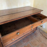 Chest of drawers in walnut and oak nineteenth