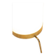 Lamp in white opaline and golden brass, 1970s