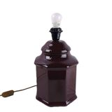 Vintage Black Ceramic Table Lamp Retro Chic