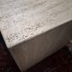 Italian veined travertine coffee table or pedestal