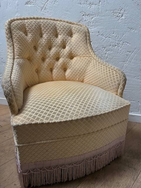 Velvet toadstool armchair