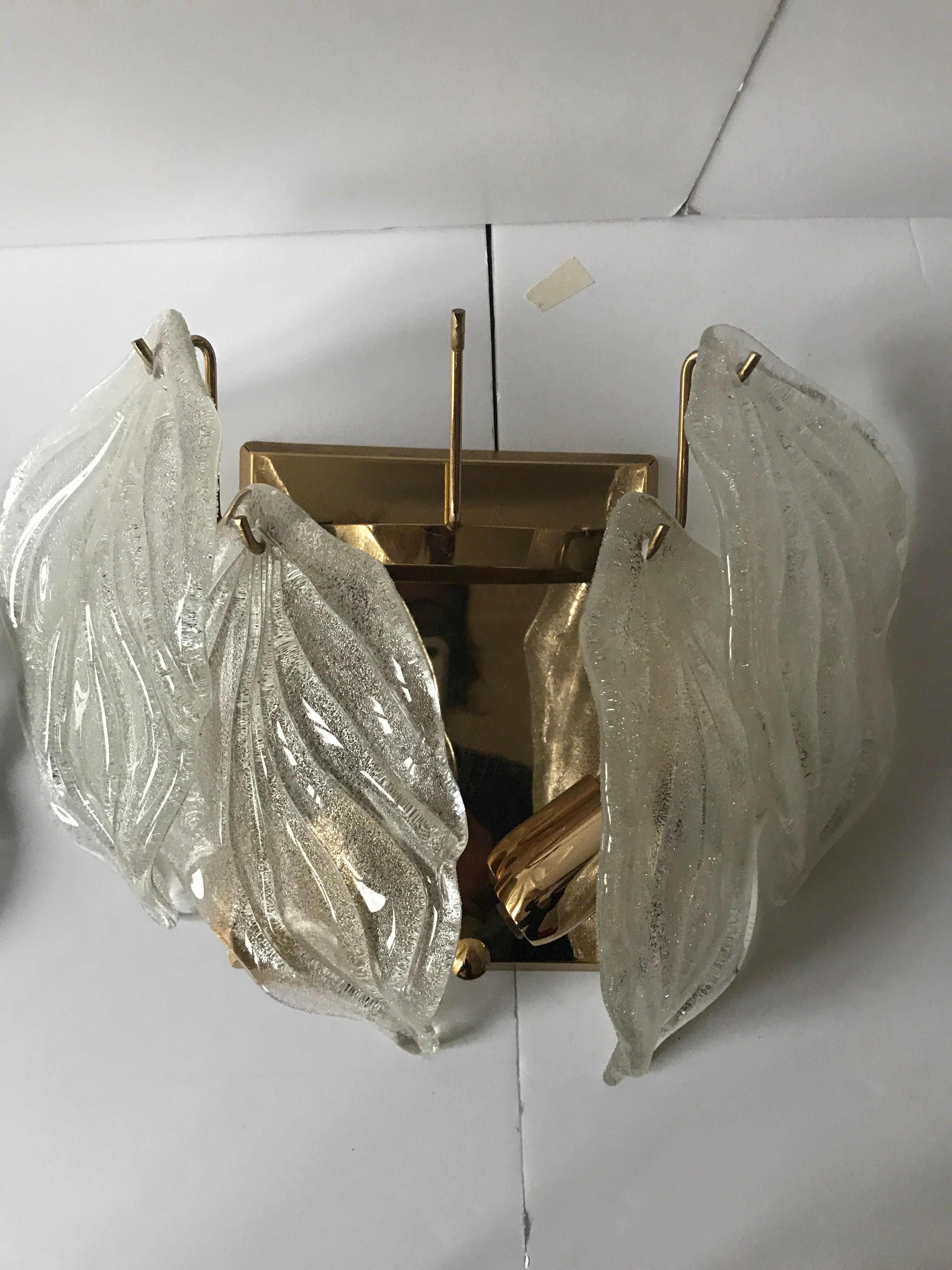 Pair wall light in Murano